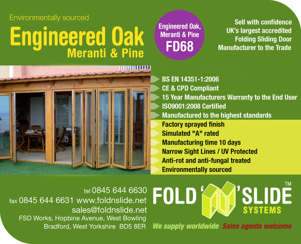Environmentally Sourced Engineered Oak, Meranti and Pine FD68 System From Fold N Slide